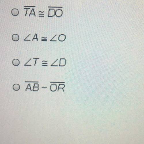 Help me ASAP for this question the picture are the answers

If triangle BAT is similar to triangle