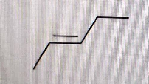 What is the name of the molecule below?

A) 2-penteneB) pentaneC) 2-pentyneD) 2-pentane