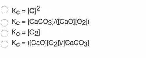 little help plz? Determine which of the following is the correct equilibrium expression for the che