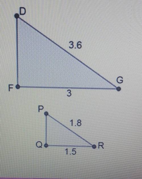 What additional information must be known to prove the triangles similar by SSS? options: A) ∠F ≅ ∠