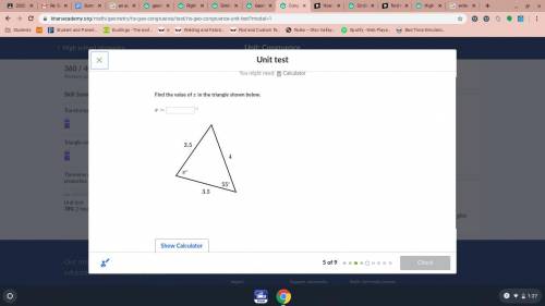 Find the value of x in this triangle please