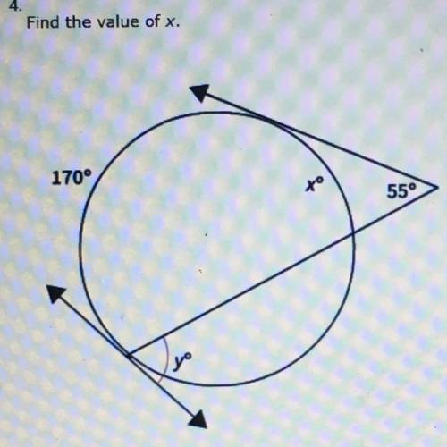 Help !!! Need answer fast. Find the value of x.