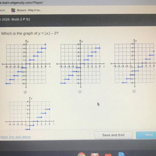 Which is the graph of y = [x] - 2?