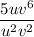 $ \frac{5uv^6}{u^2v^2} $
