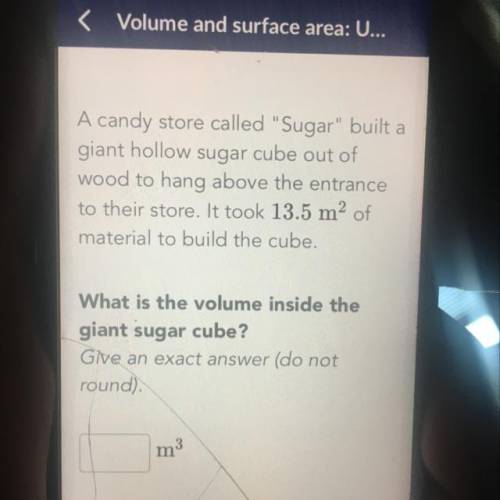A candy store called Sugar built a

giant hollow sugar cube out of
wood to hang above the entran