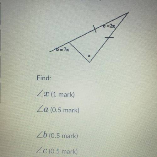 PLEASE HELP MEE I need help finding x a b and c
