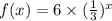 f(x) = 6 \times ( \frac{1}{3} )^{x}