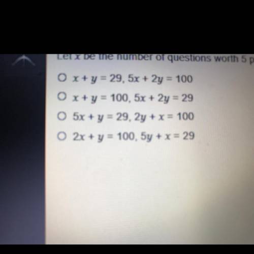 Mr. Martin is giving a math test next period. The test, which is worth 100 points, has 29 problems.