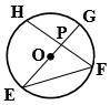 Given: EG - diameter m arc FG =41°, m arc EH =53° Find: m∠E, m∠GPF