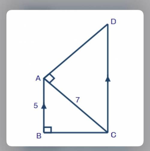 Please help, giving brainliest

Look at the figure above:
Triangle ABC is a right triangle with an
