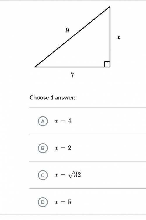 Find the value of X in the triangle shown below