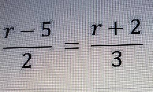 PLEASE ANSWER ASAP!!!

Equation in the pictureSolve for r in the equation in the picture. You must