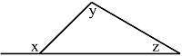 Find the measure of the remote exterior angle. m∠x=(197−5n)°m∠y=(6n+22)°m∠z=(n+7)°

A. 14B. 91C. 2