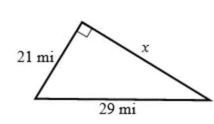 Find x in each triangle