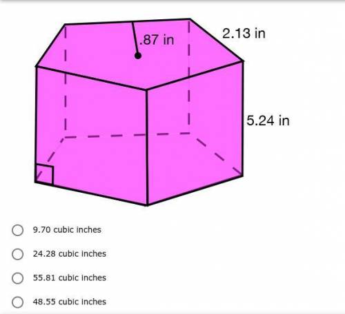 * ANSWER ASAP I NEED HELP * What is the volume of this regular prism?