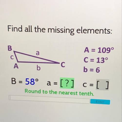HELP ASAP PLS :Find all the missing elements: