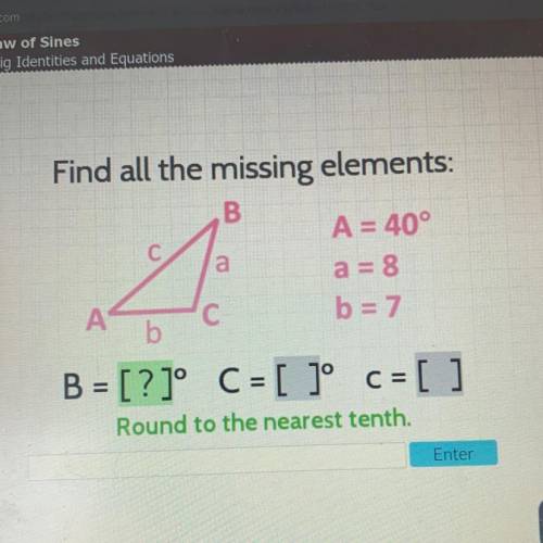 PLS HELP ASAP:Find all the missing elements: