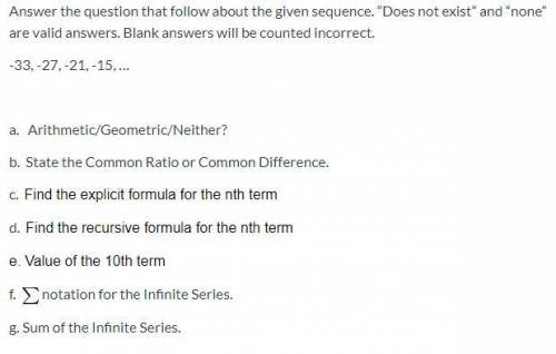 Answer the questions attached about the given sequence: -33, -27, -21, -15, ...