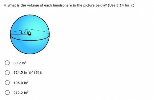 *PLEASE ANSWER QUESTION CORRECTLY W DETAILS* What is the volume of each hemisphere in the picture b