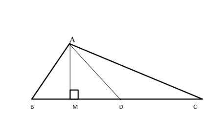 In the adjoining figure, in ΔABC, D is the midpoint of the side BC.Hence a) AD is ___________ A b)