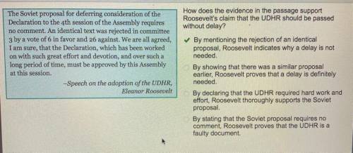 How does the evidence in the passage support Roosevelt's claim that the UDHR should be passed witho