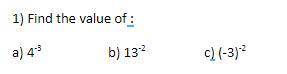 Please solve these questions on the topic of exponents
