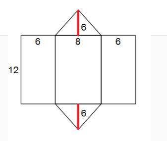 Find the surface area of the solid given the net.