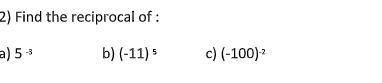 PLEASE SOLVE THE FOLLOWING FROM THE CHAPTER EXPONENTS
