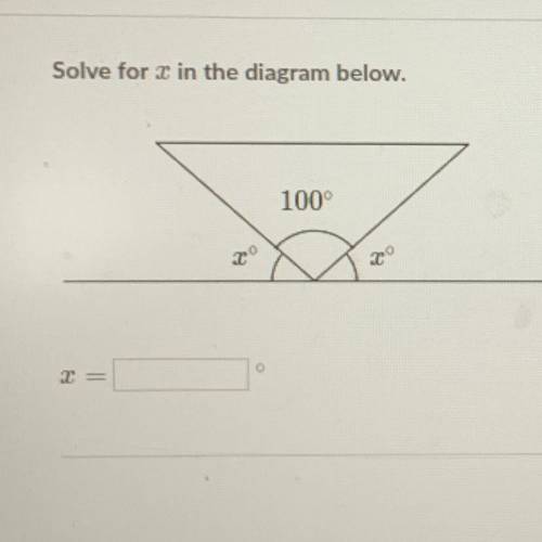 Solve for X in the diagram below 
PLS HELP BRAINLIST AND A THANK YOU WILL BE REWARDED :)
