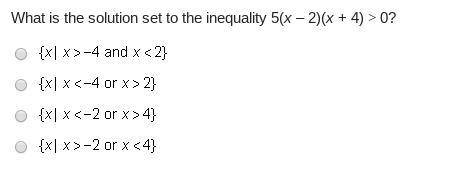 What is the solution set to the inequality?