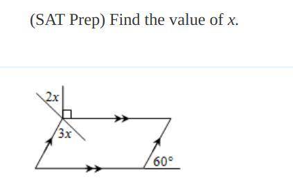 Help please! I need this ASAP Find the value of x