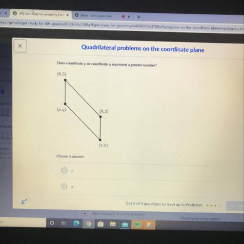 Does coordinate p or coordinate q represent a greater number?
I need help!