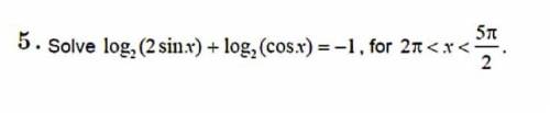 A question includes logarithm and trigonometry. Could anybody help me to solve this,please?