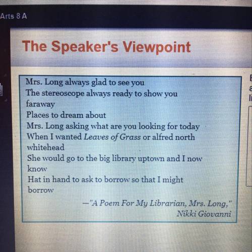 Based on this passage, what conclusions can be made

about how the speaker feels about Mrs. Long,