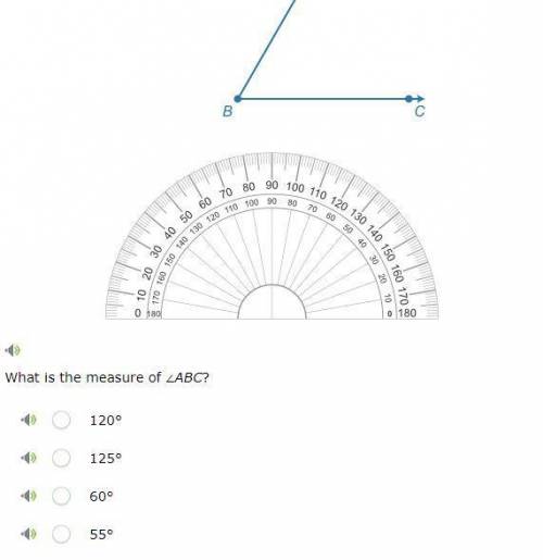 What is the measure of ∠ABC? chile I'm confused