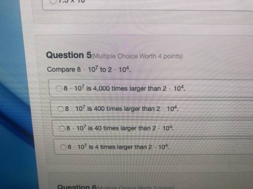 Compare 8 • 10^7 to 2 • 10^4 (how many times larger)