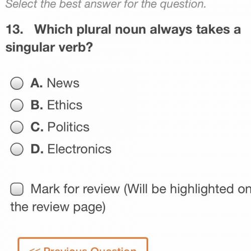 Which plural noun always takes a singular verb￼