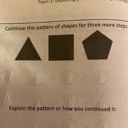 Continue this pattern of shapes for three more steps.