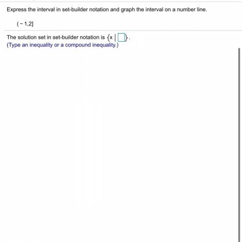 Express the interval set builder notation