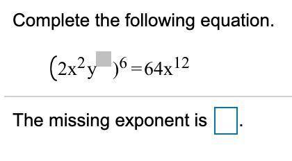 What is the missing exponent?