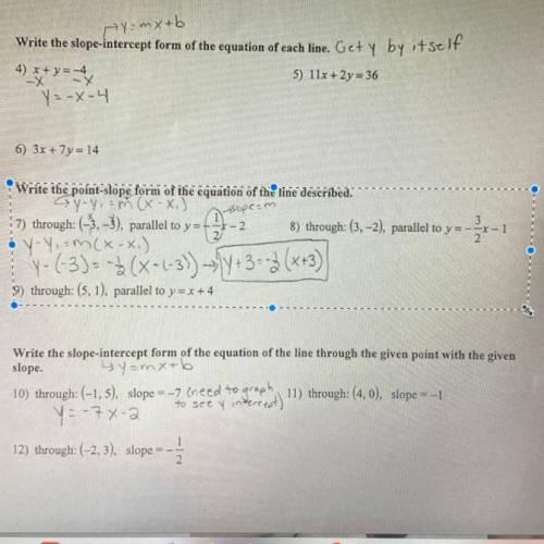 CAN SOMEONE PLZ EXPLAIN 
Write the point-slope form of the equation of the line described.