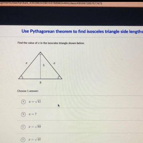 Please help find the value of x for this equation