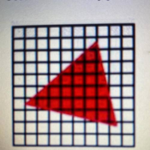 What is the approximate area of the triangle￼?
A)12.5
B)18
C)21.5
D)31