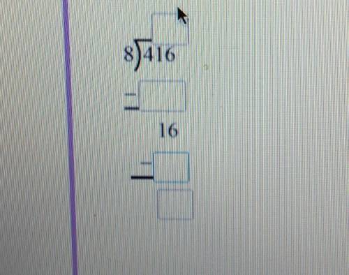 What is the solution to the division problem? Enter numbers in the boxes to complete the problem.
