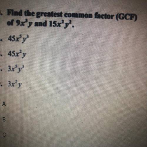 Find the greatest common factor (GCF)