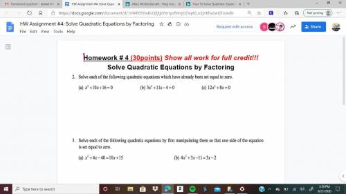 Trig: Solve Quadratic Equations by Factoring help with 2b and 2c