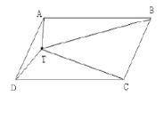 T is a point inside parallelogram ABCD. The area of ΔTAB = 11, the area of ΔTBC = 4, and the area o