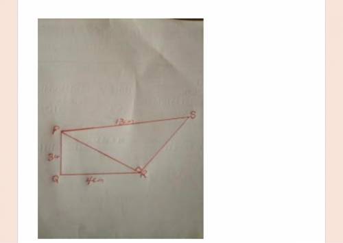 In the diagram, PQRS is a quadrilateral. < PQR = < PRS = 90°, /PQ/ = 3 cm , /QR/ = 4 cm and /