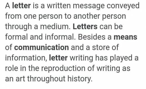 Definition of letter in communication skills
