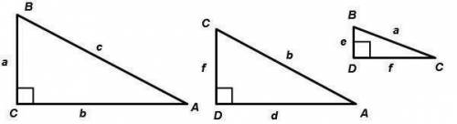 3. The Similar Triangle Method (9 points total) To prove that the Pythagorean theorem works, leave